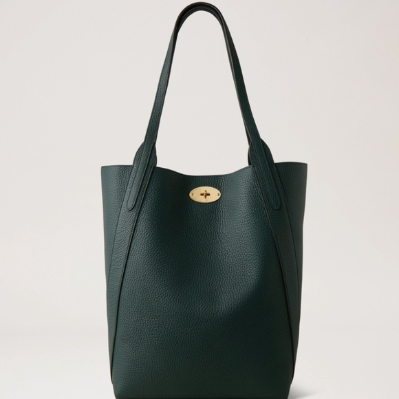 Mulberry 'North South Bayswater' in Mulberry Green Leather Tote  MSRP $1275 NWT - Picture 1 of 6